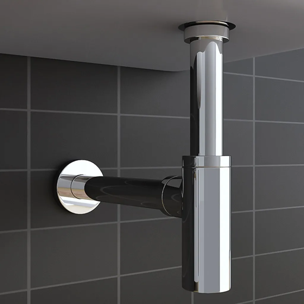 

Deodorant Drainer Designer Washbasin Siphon Cylindrical Chrome Oval Glass Washroom Bathroom Kitchen Basin Vessel Faucet M50#