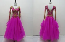 Ballroom dance costumes sexy senior beads pink ballroom dance dress for women ballroom dance competition dresses ballroom dance costume sexy senior stones tassel sleevesless ballroom dance dress for women ballroom dance competition dresses