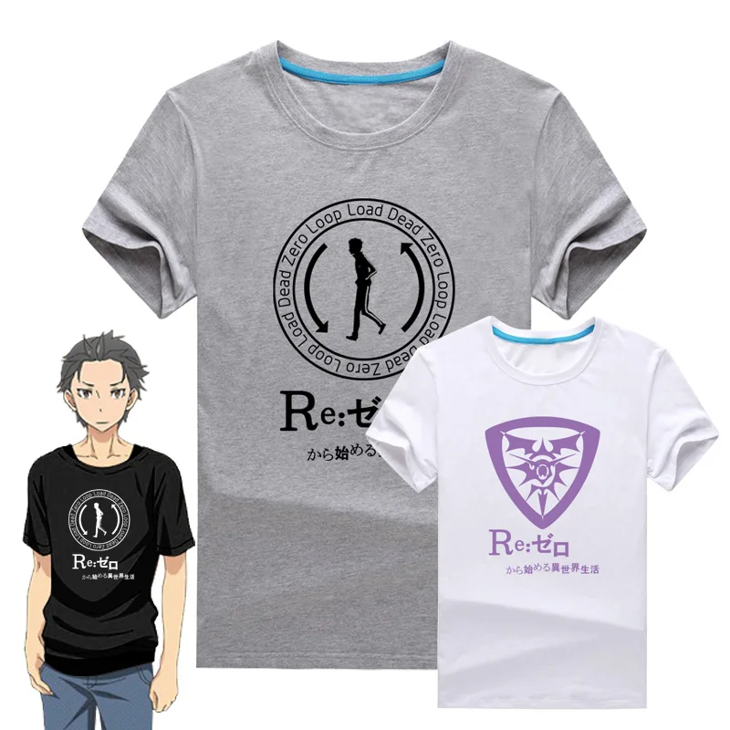 

Re:Zero kara Hajimeru Isekai Seikatsu Rem Ram Unisex Cosplay T-shirt Free Shipping