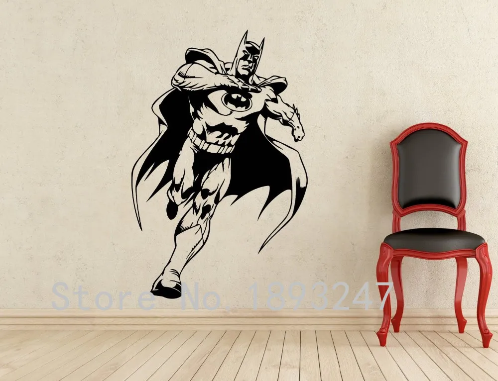 Comics Art Batman Wall Decal Superhero wall Sticker home decoration Any