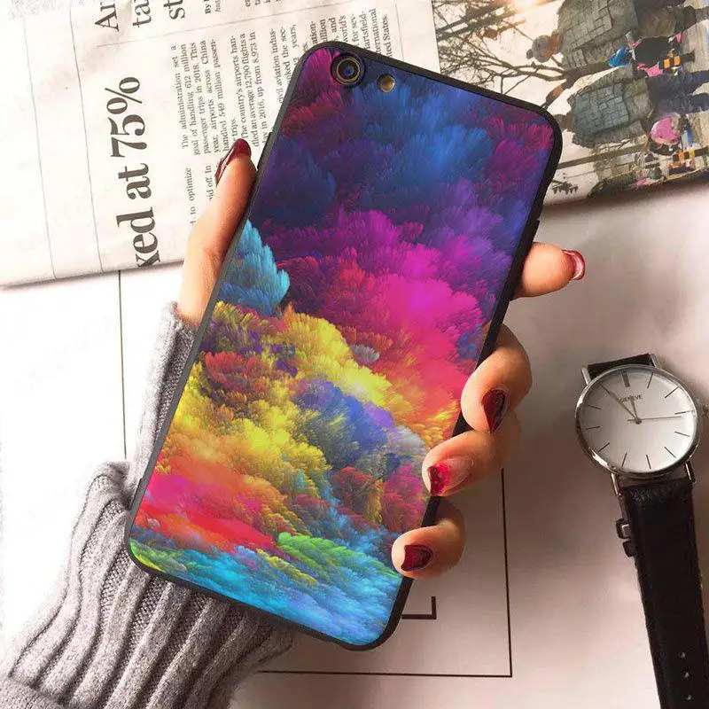 MaiYaCa Color Oil Pattern Skin Hot Printed Cool Phone Accessories For iphone 8 8plus and 7 7plus 6s 6 6plus 5s Cellphones