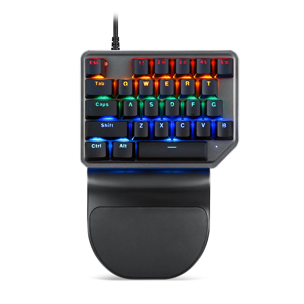 

Motospeed K27 Mechanical Keyboard Mixed Light Backlight Ergonomics PC Computer Gaming One-Handed 27 Keys for PUBG LOL