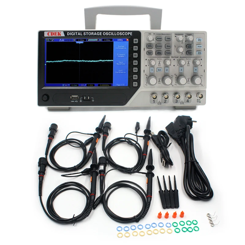 Цифровой осциллограф CDEK DSO2254B USB 250 МГц 4 канала портативный диагностический
