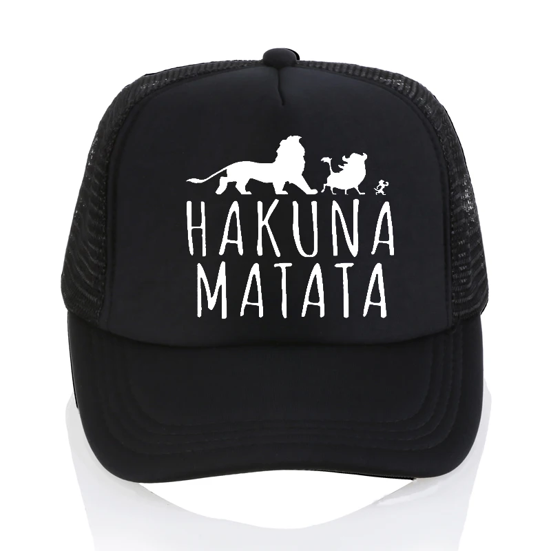 Новые Бейсболки Hakuna Matata с буквенным принтом для мужчин и женщин, летняя сетчатая Кепка, модная уличная солнцезащитная Кепка для мужчин, Кепка для водителя грузовика