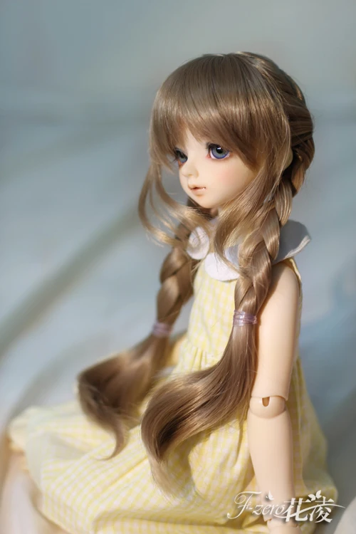 1/3 1/4BJD/DD кукольный парик двойной хвост оплетка MDD/MSD/Гигантский ребенок