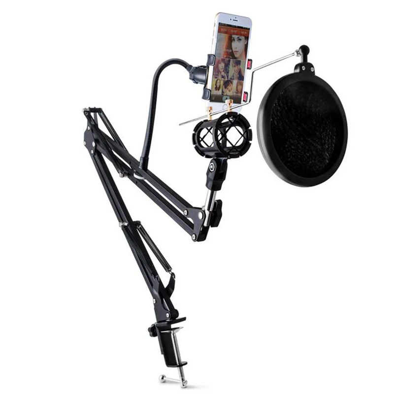 

Universal cantilever desktop microphone stand Adjustable Microphone Suspension Boom Scissor Arm Stand Made of Durable Steel