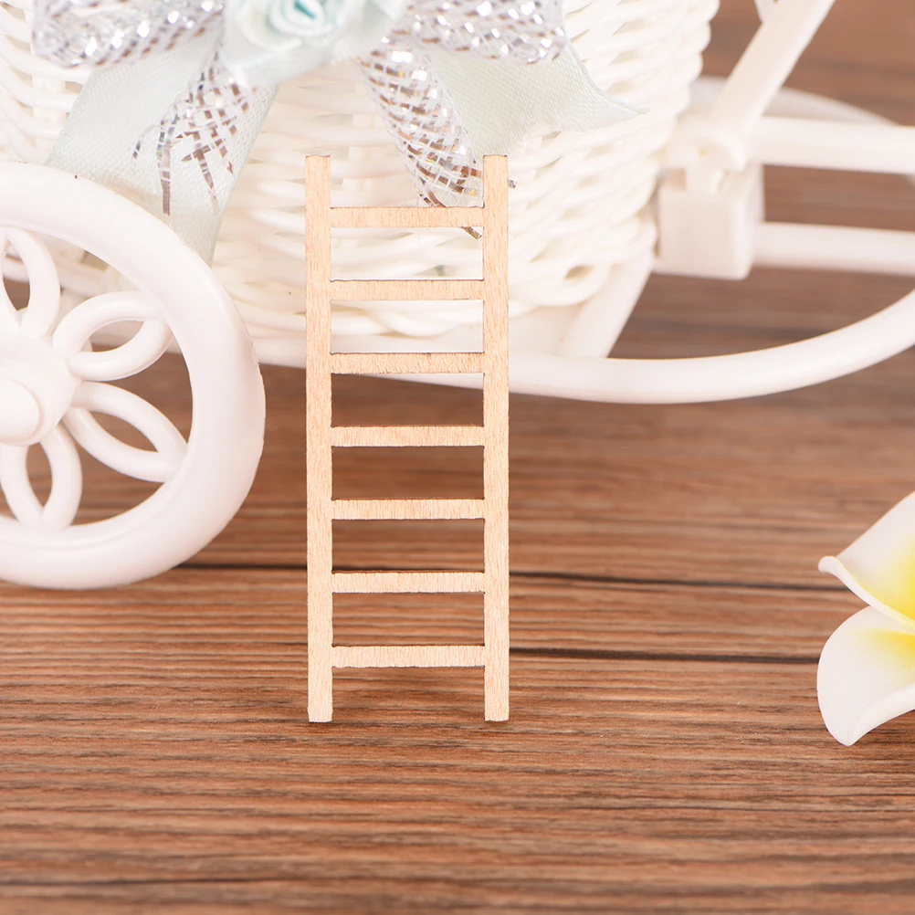 6 шт. DIY подарок миниатюрная деревянная садовая лестница сказочное украшение для дома мини игрушка ремесло украшения микро декор Прямая