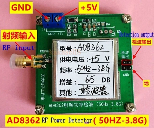 Detector de radiofrecuencia RF de 50HZ-3,8 GHZ/detección de potencia/ detector RMS AD8362 - AliExpress