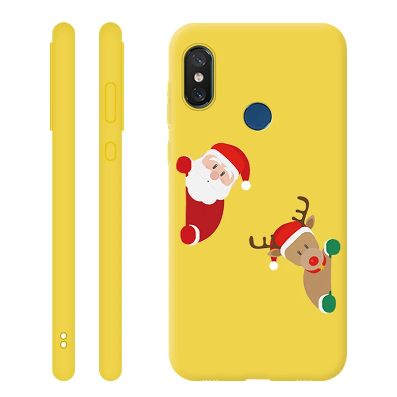 Рождественский чехол JURCHEN для телефона Xiaomi Mi 8 SE Lite 6 Xiomi A2 6X силиконовый мягкий