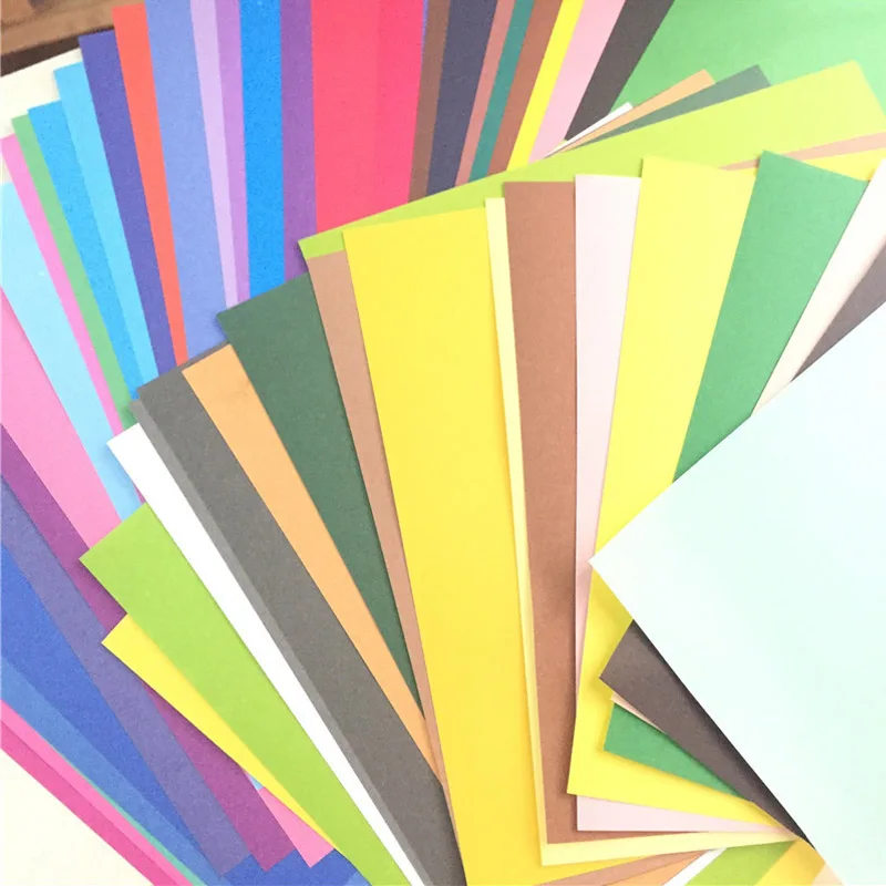 

Scrapbook Papers DIY Cards Handmade Crafts Solid Color Children Multicolor Packing Paper Wrapping Gift Single Printed
