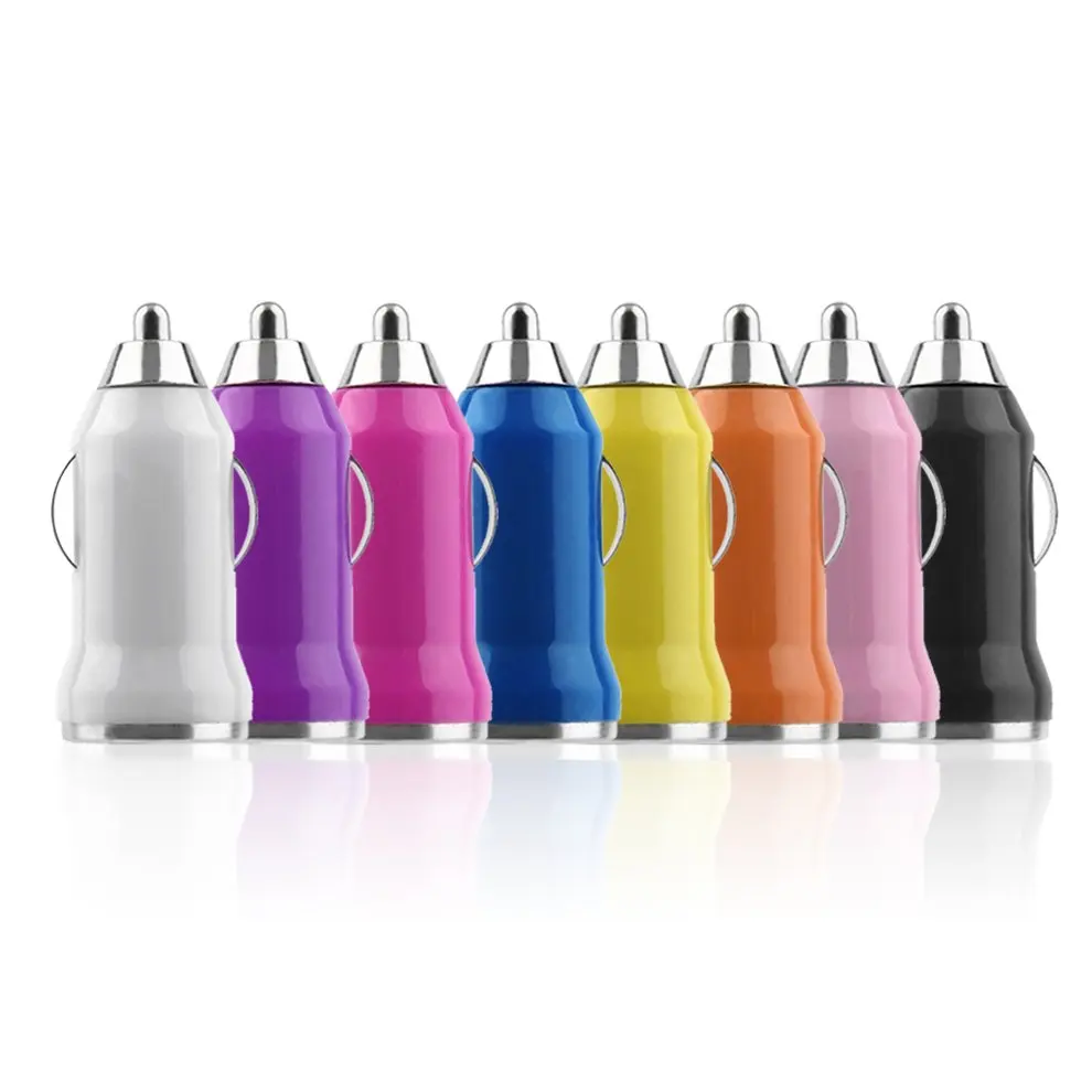 

5pcs 2pcs 5V-1000MA DC12-24V 1 Port Portable Bullet USB Car Power Charger Adapter