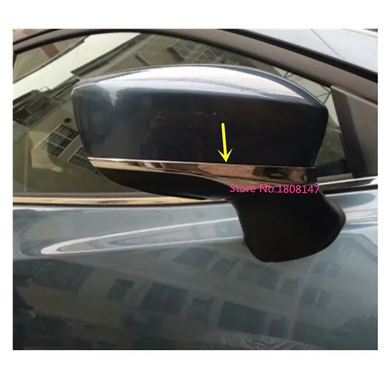 

For Mazda 2 Demio 2015 2016 2017 2018 car sticker body eyebrow back rear view Rearview Side Mirror Cover trim frame parts 2pcs