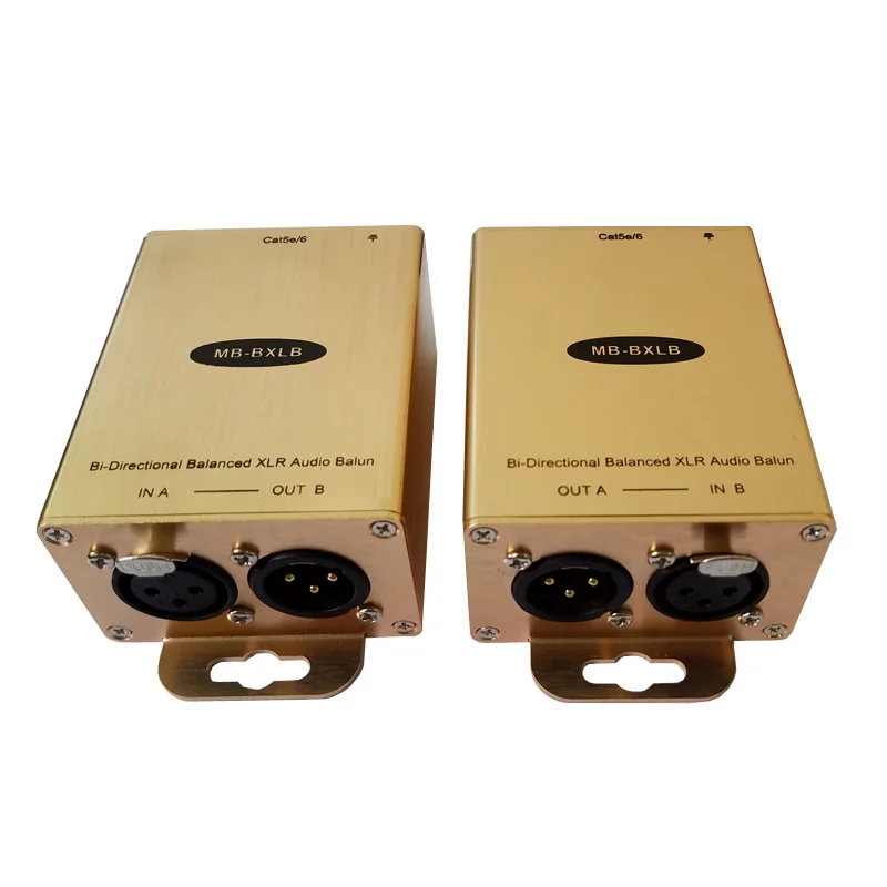 

1-CH Bi-Directional XLR Audio Transmitters and Receivers Balanced Audio over Cat5/6 Up to 1250M
