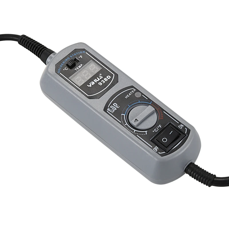 EASY-YIHUA 938D 220V mini portable adjustable electric soldering iron welding tool two in one hot air desoldering station