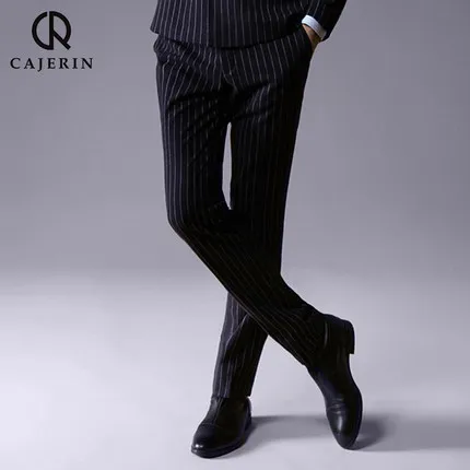 Мужские Формальные платья Брюки Slim Fit Модные полосатые Формальные Деловые Брюки повседневные мужские брюки Свадебные Жених выпускного вечера брюки MC - Цвет: striped