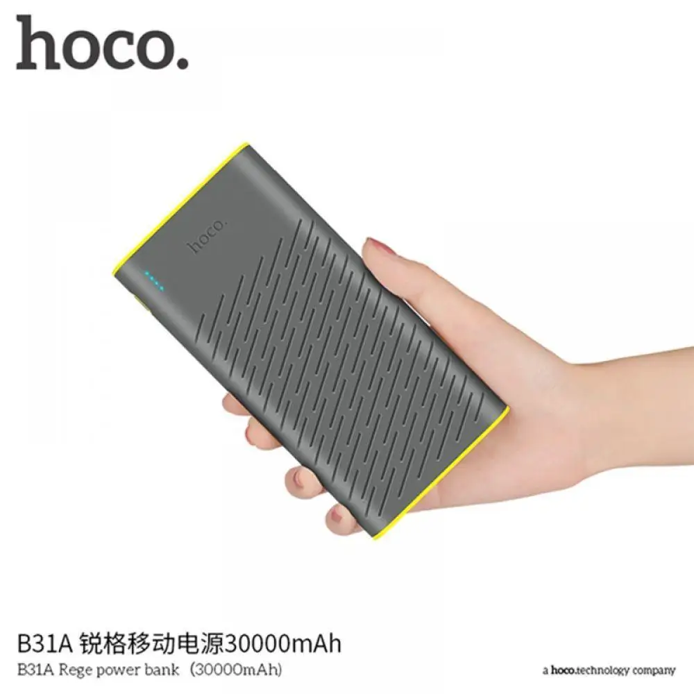 HOCO power Bank 30000 мАч Универсальный внешний аккумулятор портативное Внешнее зарядное устройство для iPhone X XS XR 8 Xiaomi 8 Dual USB Pover bank