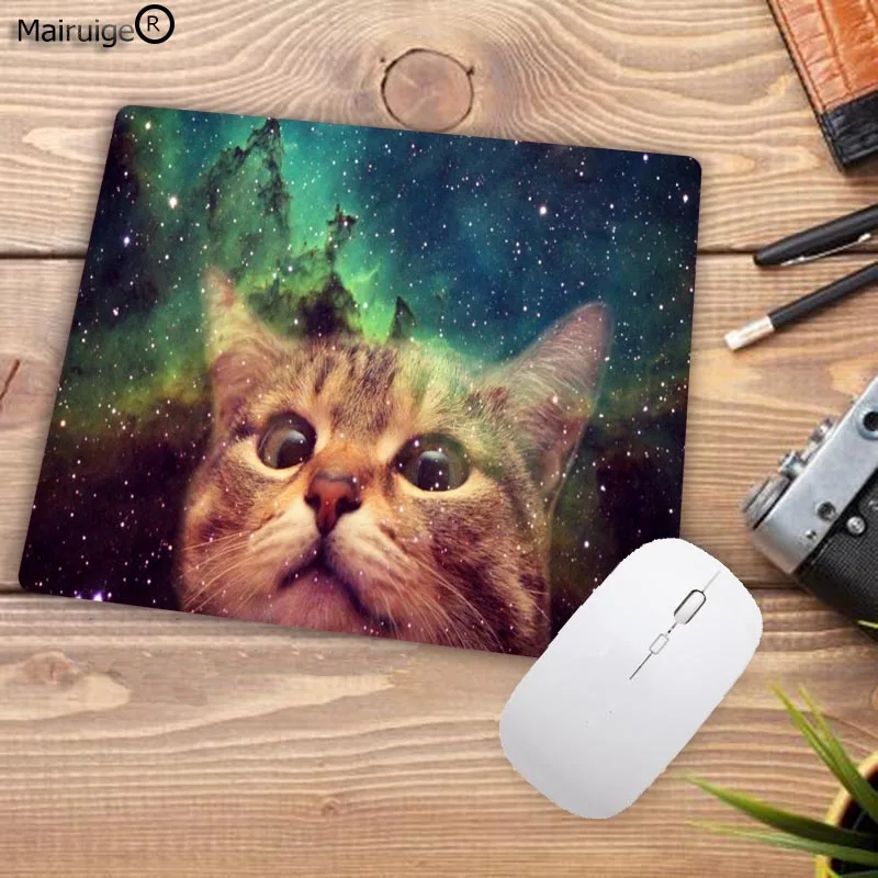 

Mairuige Funny Cute Cat Animal Gaming Mousepad Optical Non-slip Mouse pad Silicone Mouse Pad With White Lock Edge Table Mat