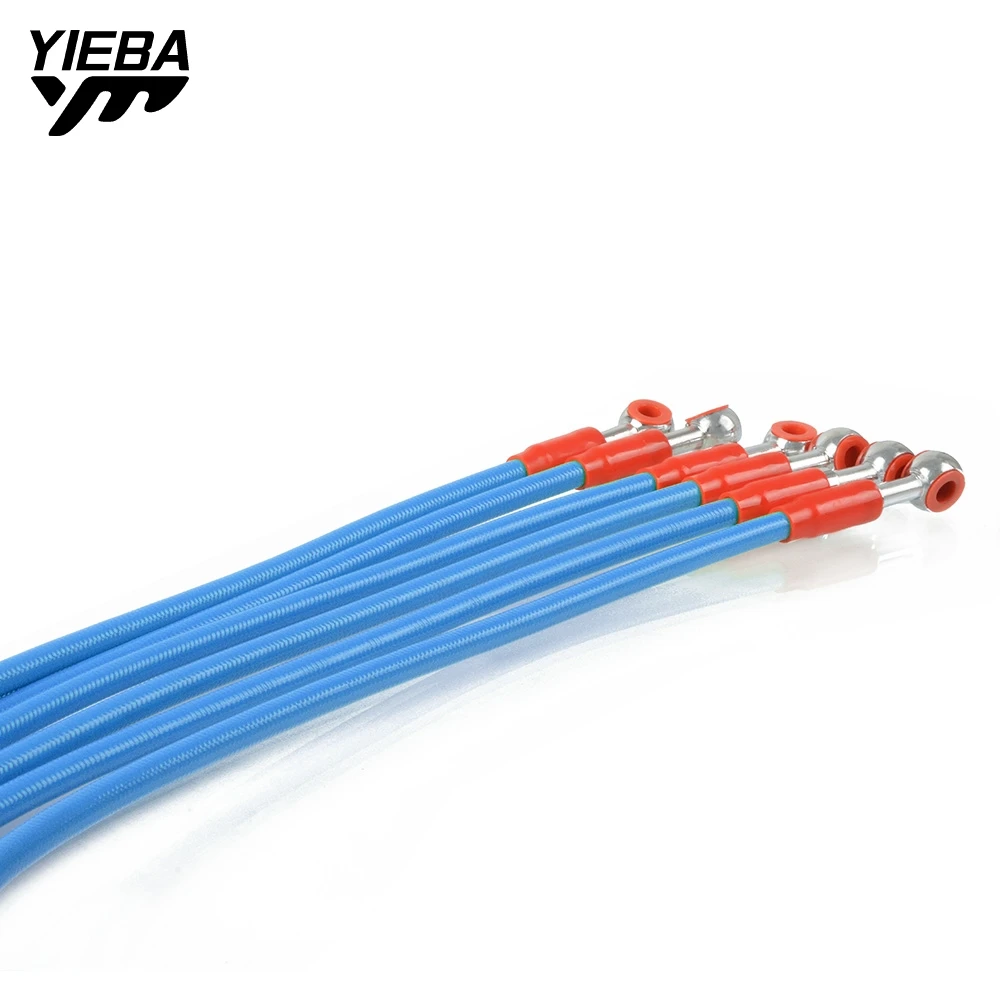 Синий тормозной шланг для мотоцикла радиатор сцепления масляный из нержавеющей