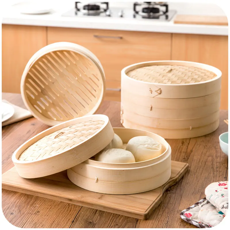 Small steamer basket bun bamboo steam basket covers cooking tools household bamboo steamer