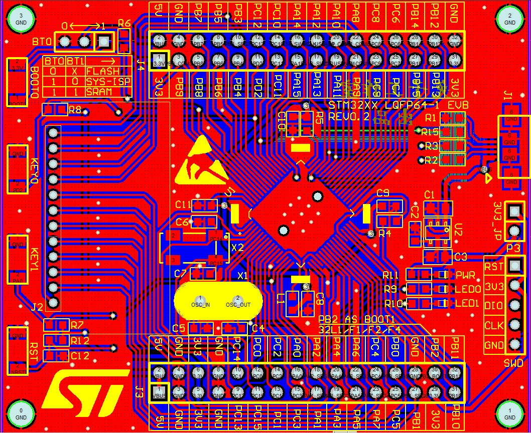 STM32L152RCT6 низкая Мощность развитию Совета по оценке USBHID, сегмент ЖК-дисплей, низкая Мощность рутины
