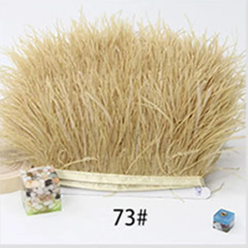 73x8-10cm Красочные страусиные перья отделка ткани боковины практичные украшения аксессуары для самостоятельного изготовления одежды декоративные перья - Цвет: 73x8-10cm
