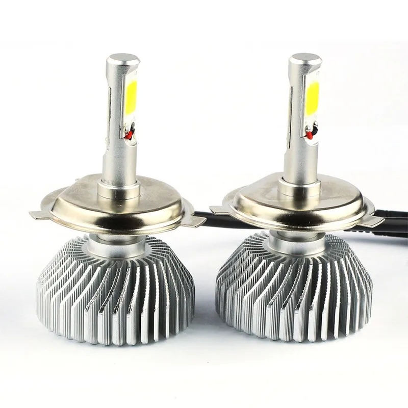 2 шт. 6000k 60W 2000LM H4 COB светодиодный светильник Canbus высокий яркий ультра длительный срок службы головной светильник для автомобиля Hi/Lo луч лампы Комплект стайлинга автомобилей