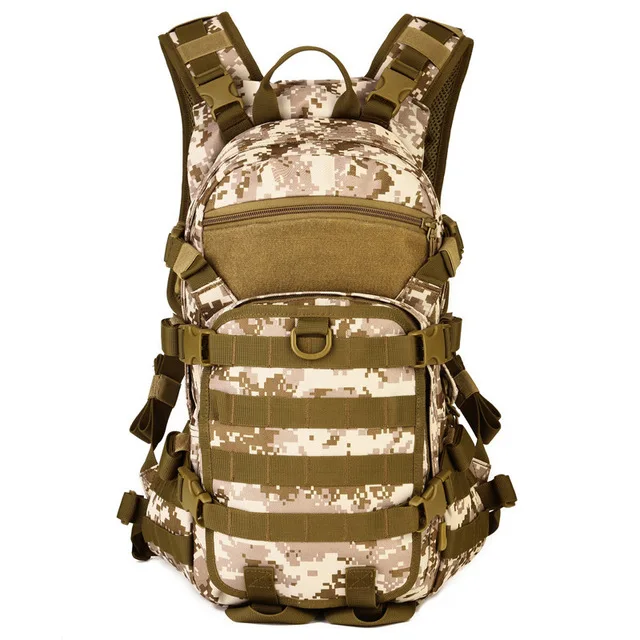 desert digital 25L Открытый Нейлоновый, военный, тактический рюкзак для путешествий, езды на велосипеде, расширяемый шлем, водонепроницаемая сумка на двух ремнях - Цвет: desert digital