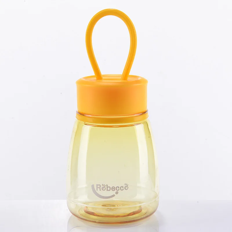 Мини-бутылка для воды MOM'S HAND 300 мл, портативная пластиковая бутылка розового цвета для спорта на открытом воздухе - Цвет: yellow