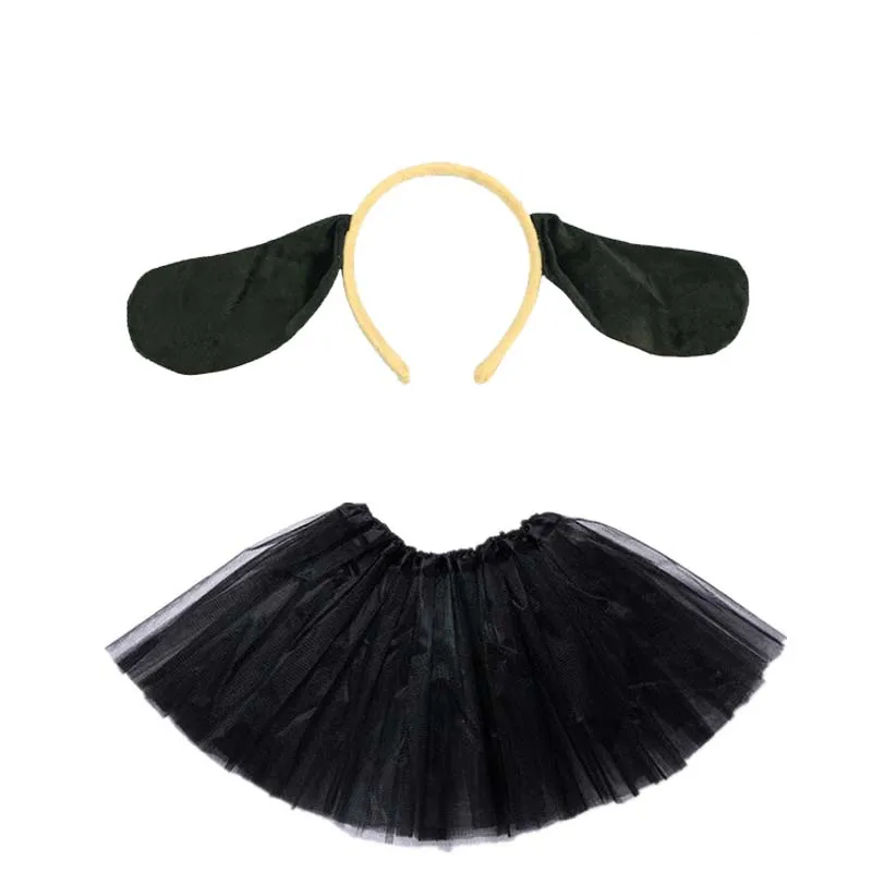 Animal Costume Dog Cosplay Head Wear Headband with Tutu Skirt Kids Children Party Props Halloween Carnival Birthday Gift Animal Costume Dog Cosplay Head Wear Headband with Tutu Skirt Kids Children Party Props Halloween Carnival Birthday Gift