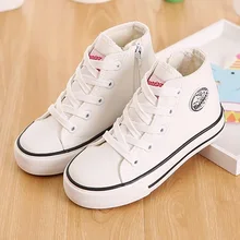 USHINE/Китайская классическая брендовая парусиновая детская обувь унисекс с высоким берцем; повседневные спортивные кроссовки; школьная обувь для скейтбординга; детская обувь для мальчиков