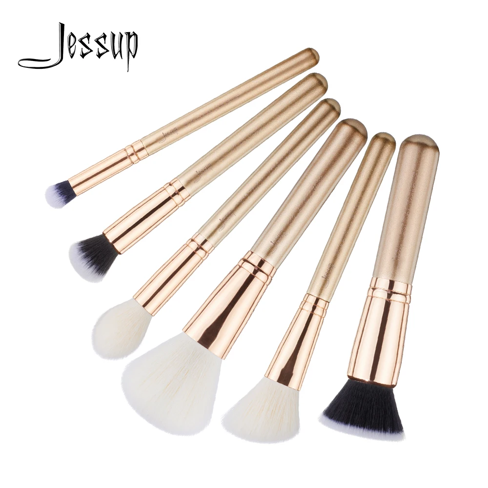 

Jessup Beauty 6pcs Makeup Brushes Set maquiagem profissional completa Cosmetics Contour Concealer Powder Foundation Brushes T418