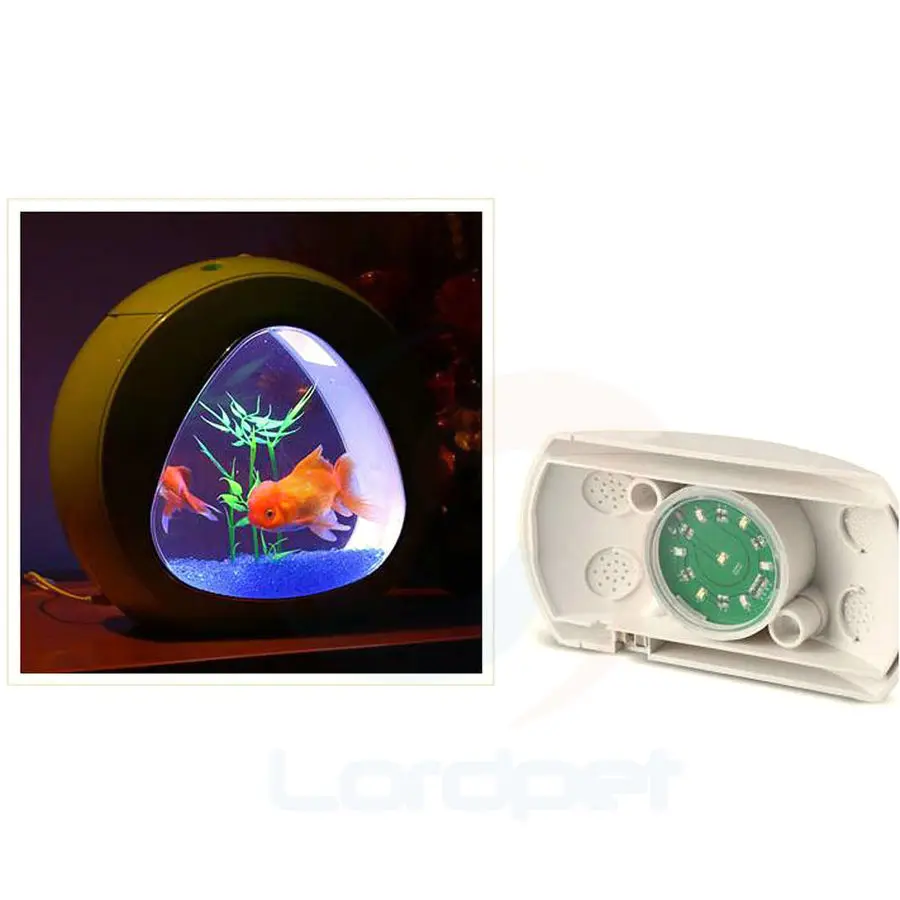 4L 6L Ecology Fish Tank Integration Filter LED Light System Mini Nano Tank Office Desktop Aquarium 110V-240V