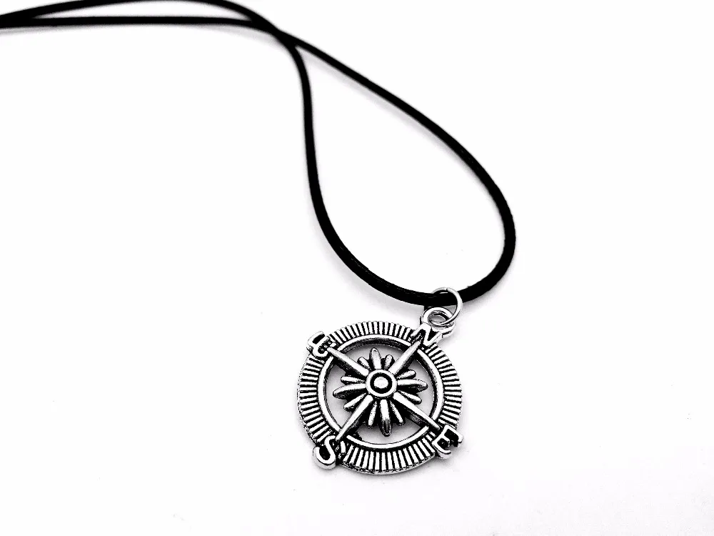 

10 шт. античный винтажный стимпанк Vegvisir ожерелье-Компас морской якорь руль ожерелья в виде кожаной веревки для поиска направления