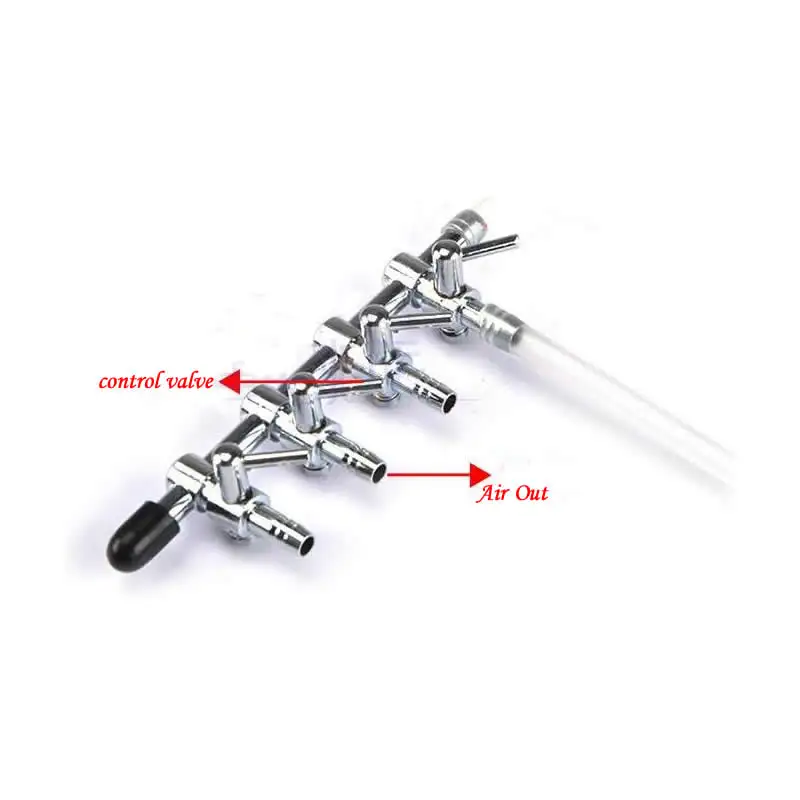 Free Shipping 10Pcs 1 To 4 Way Air Flow Controller,Stainless Steel Air