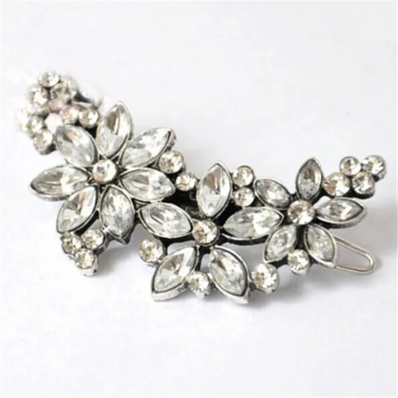 

One Women Wedding Hair Clip Retro Crystal Rhinestone Flower Headband Hairpins Hair Pin Clips Hairwear