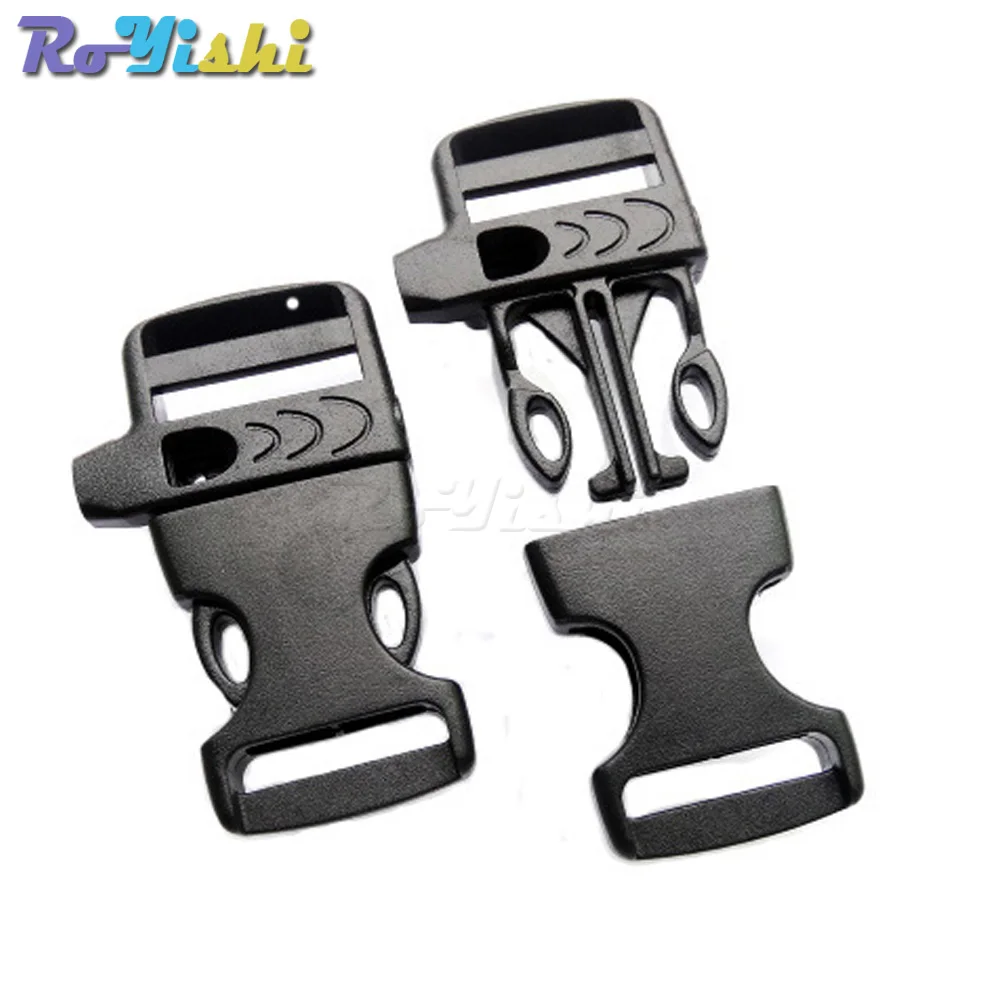 3/4''Emergency Survival Side Release Whistle Buckles For Paracord
