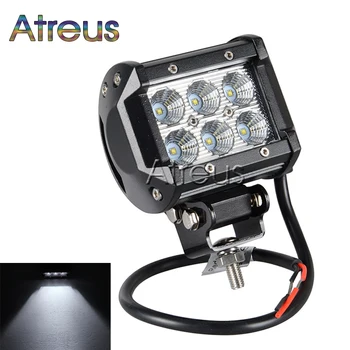 

Atreus 1Pc 18W Car LED Work Light Bar 12V Spot Flood DRL fog lamp car styling For ATV 4X4 Truck 4WD Offroad Trailer accessories