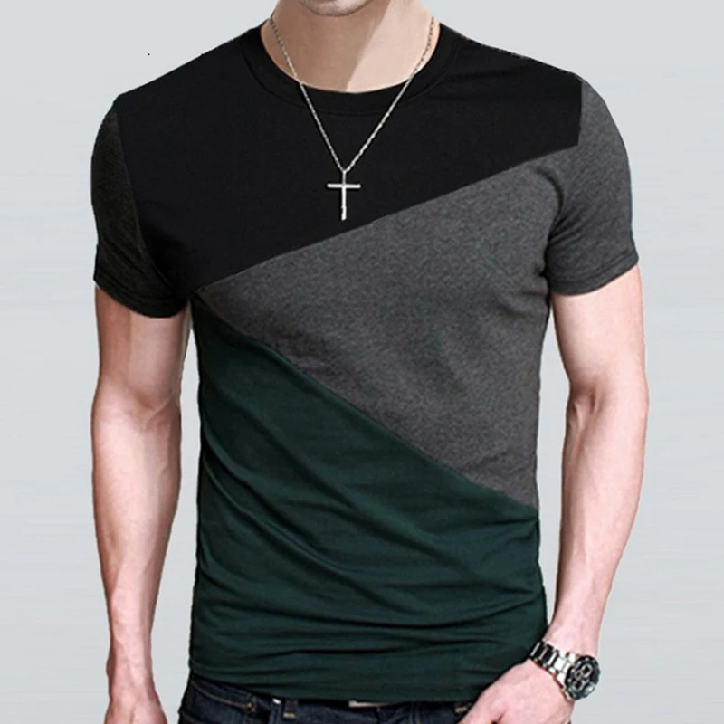 Buy T Shirt Men Designs Slim Fit Crew Neck Mens Short Sleeve Shirt Casual