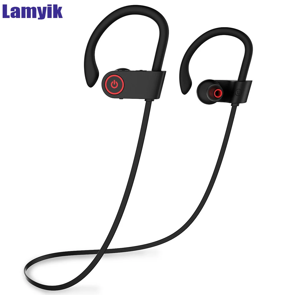 Bluetooth headphones IPX7 waterproof wireless headphone sports bass