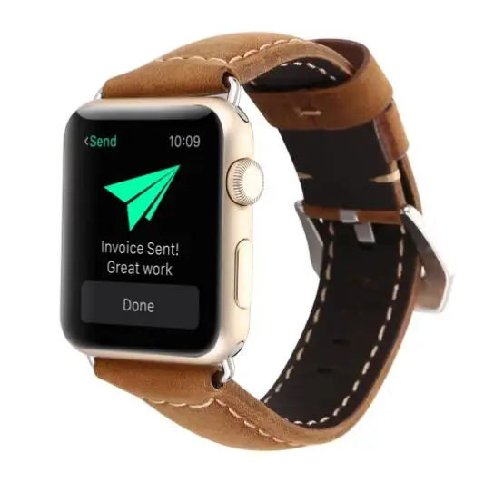 

High quality Leather Loop for Apple Watch Band 4 3 2 1 for iwatch 38mm 42mm 40mm 44mm Strap newest