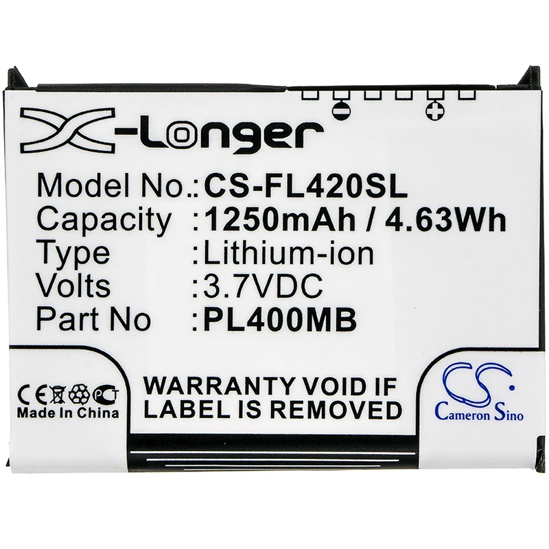 Аккумулятор Cameron Sino 1250 мАч для Fujitsu Siemens Loox 400 410 420 C500 C550 S26391 F2607 L50 10600405394 PL400MB