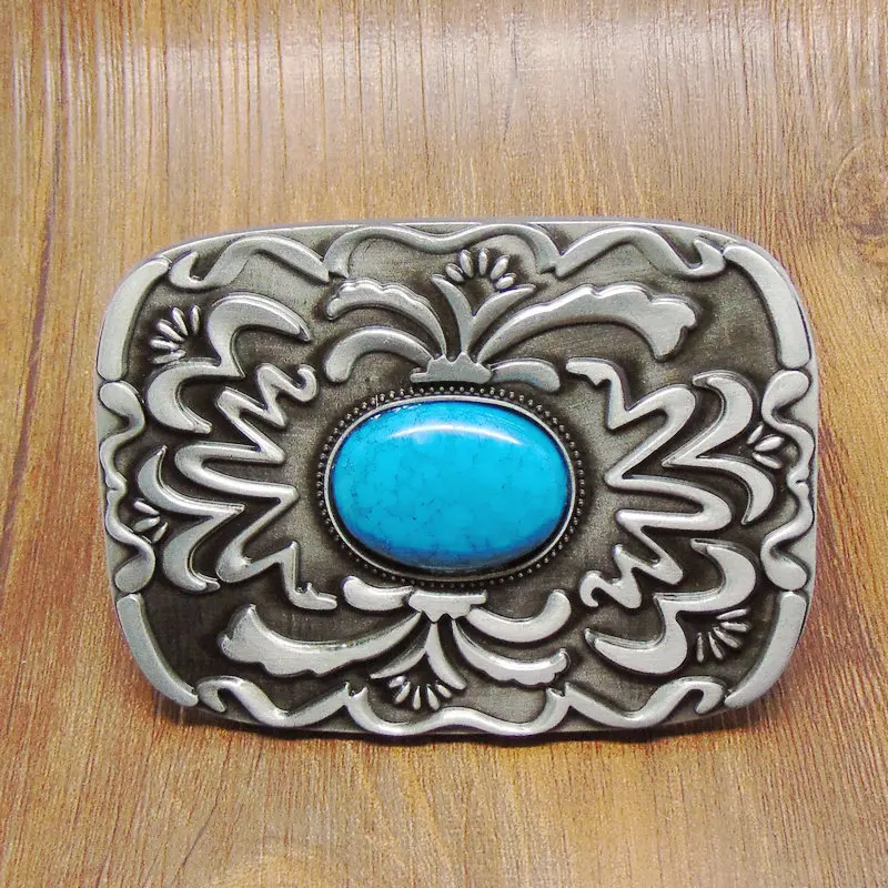 

Western Turquoise Zinc Alloy Vintage Belt Buckle Metal Buckle for Men fit Women's Wide Belt Apprael Accessories Free Shipping
