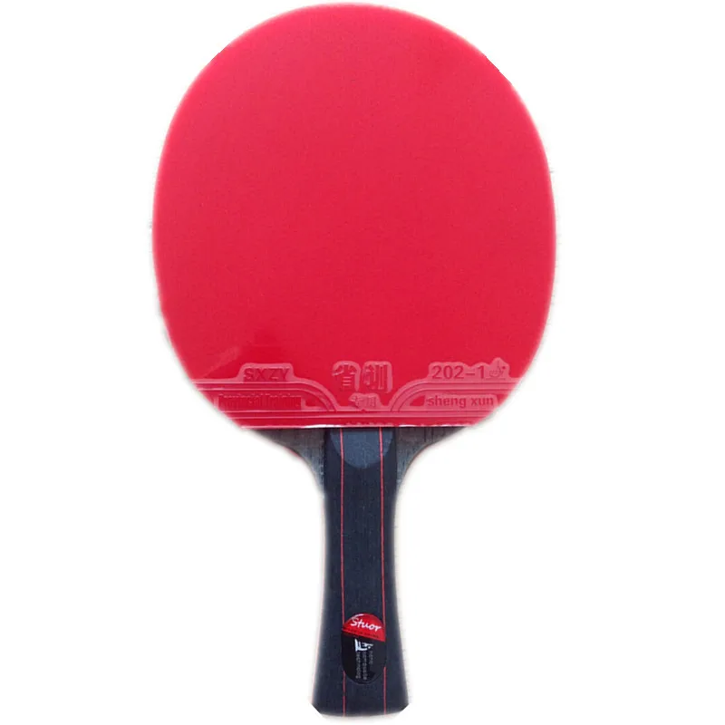 

Table tennis racket bats ping pong double pimples-in rubber FL long handle fast attack and loops