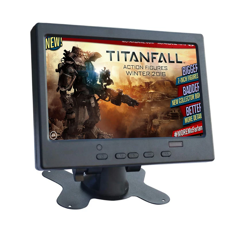 

1024x600 7"IPS screen display lcd monitor TFT Led AV input/VGA/HDMI Built-in speaker compatible with Raspberry Pi for car pc