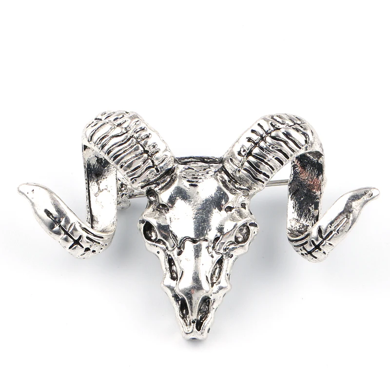 

Vintage Big Sheep head brooches Cheap Silver suits Lapel Pin for men and women badge pins fashion Jewelry Gifts Accessories
