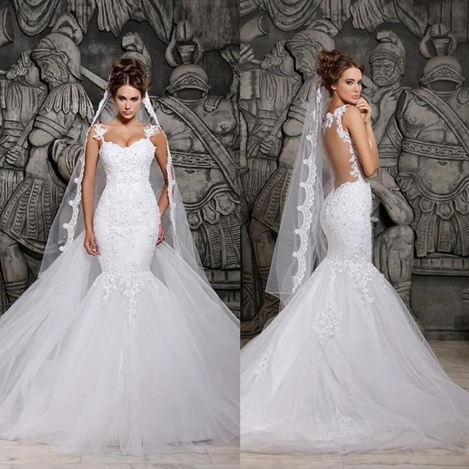 

robe de mariee Saudi Arabian Bridal Dresses Mermaid Long Appliques High End Wedding Gown Backless Appliques vestido de noiva