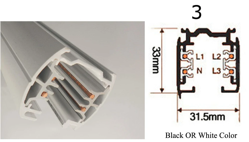 Светодиодный рельсовый светильник 1 метр 2 3 4 провод точечный рельс Черный Белый алюминиевый толстый Светильник Универсальный рельсовый светильник Точечный светильник s