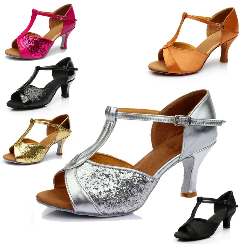 

5cm Heels High Quality Fashion Women's Dancing Shoes Adult Latin Dance Shoes High Heel Quality Soft Bottom Dance Shoes