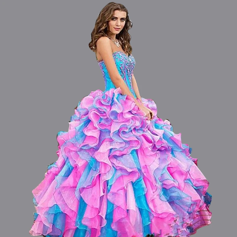 Popular Rainbow Prom Dress-Buy Cheap Rainbow Prom Dress lots from China ...