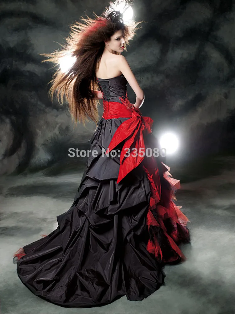 Red and Black Wedding Dresses